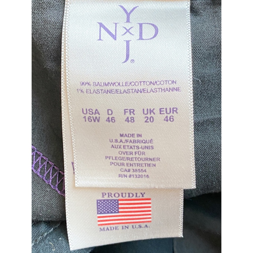 NYDJ Ira Relaxed Ankle Jeans 16W Black Lift Tuck Slimming Stretch Denim W77Z1502 - Picture 11 of 13